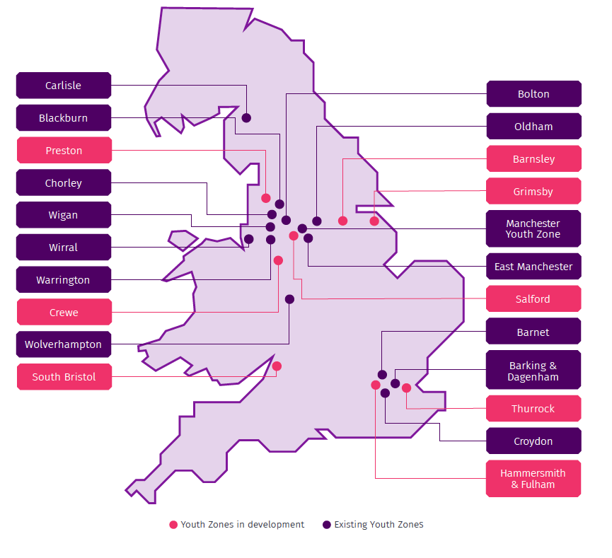 Youth Zone map