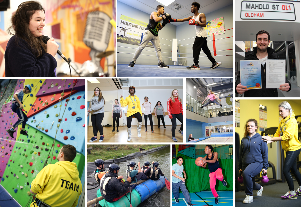 Collage of photos from the Oldham Holiday Club